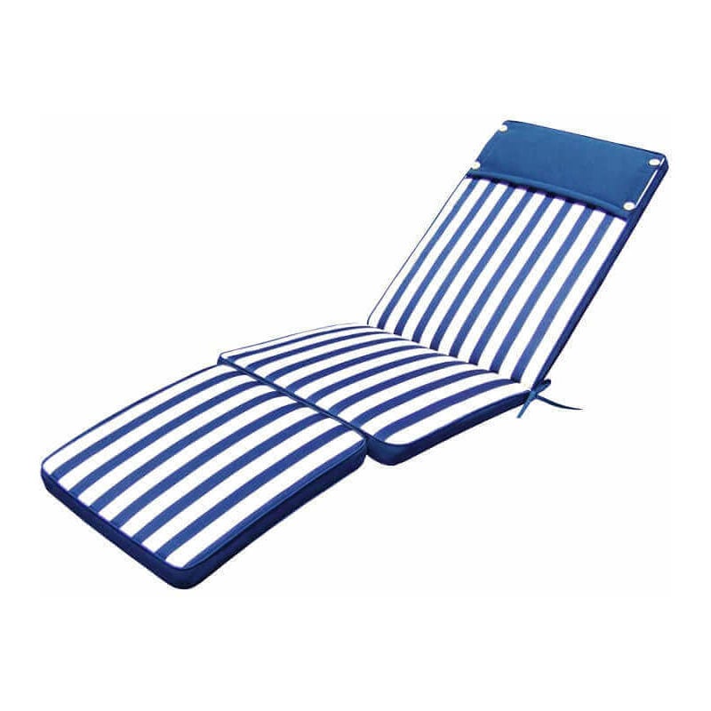foto del prodotto cuscino da esterno sfoderabile in poliestere 173x47 cm per lettino blue