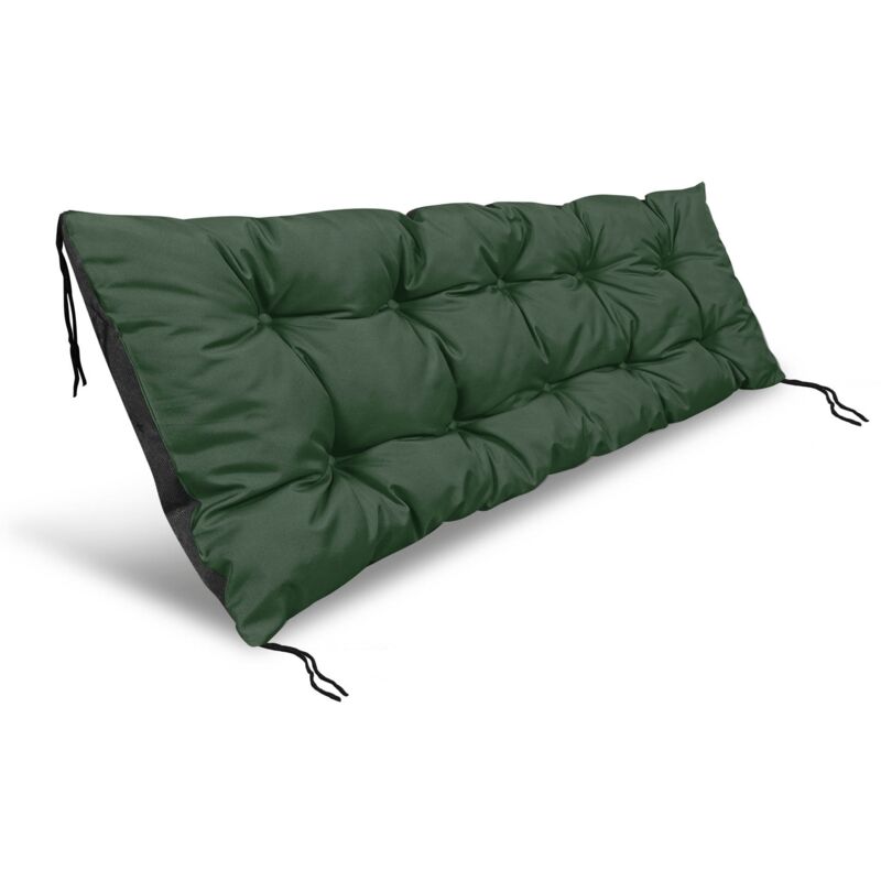 foto del prodotto cuscino da giardino 120x40 cm, impermeabile, per panca in pallet verde