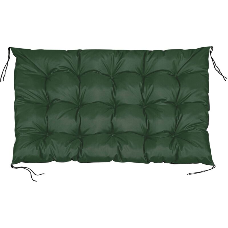 foto del prodotto cuscino da giardino 120x80 cm per panca in pallet, verde impermeabile
