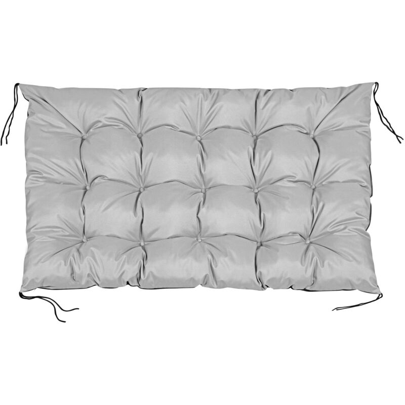 foto del prodotto cuscino da giardino 120x80 cm per panca pallet, impermeabile, grigio chiaro