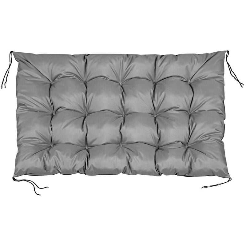 foto del prodotto cuscino da giardino 120x80 cm per panca per pallet, impermeabile, grigio