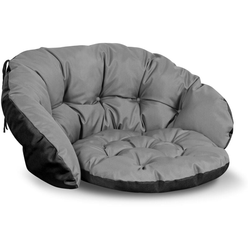 foto del prodotto cuscino da giardino 122x40 cm per dondolo sospeso, nido di cicogna, impermeabile, grigio