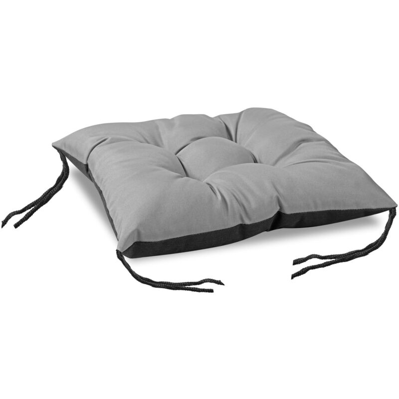 foto del prodotto cuscino da giardino 42x42 cm per sedia, impermeabile, grigio