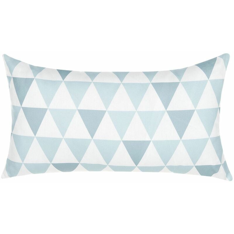 foto del prodotto cuscino da giardino con motivo geometrico blu e bianco 40 x 70 cm