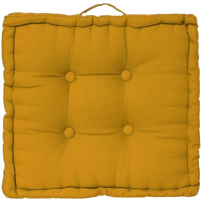 foto del prodotto cuscino da pavimento giallo 40x40cm atmosphera cr ateur d int rieur