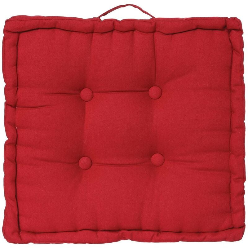 foto del prodotto cuscino da pavimento rosso 40x40cm atmosphera cr ateur d int rieur