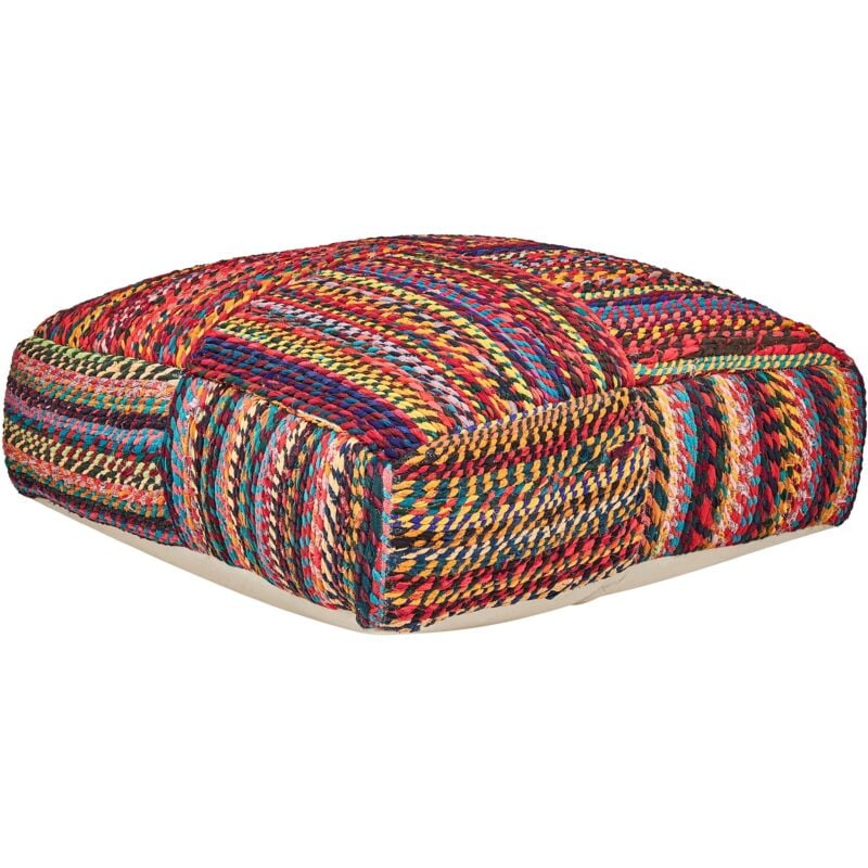 foto del prodotto cuscino da terra quadrato boho in cotone riciclato 70 x 70 x 20 cm multicolore mekhtar