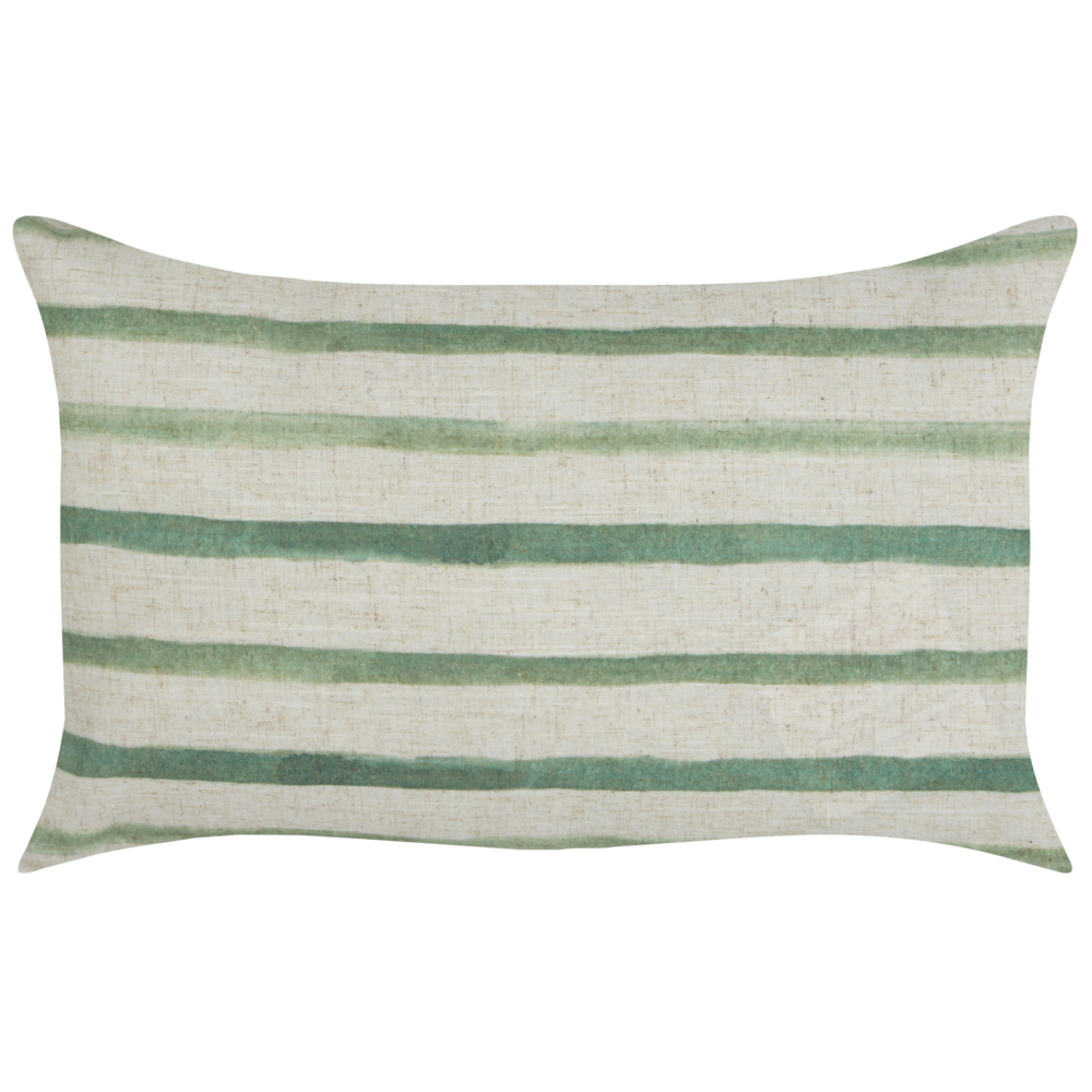 foto del prodotto cuscino decorativo motivo a strisce verde 50 x 30 cm accessori decorativi glamour vintage