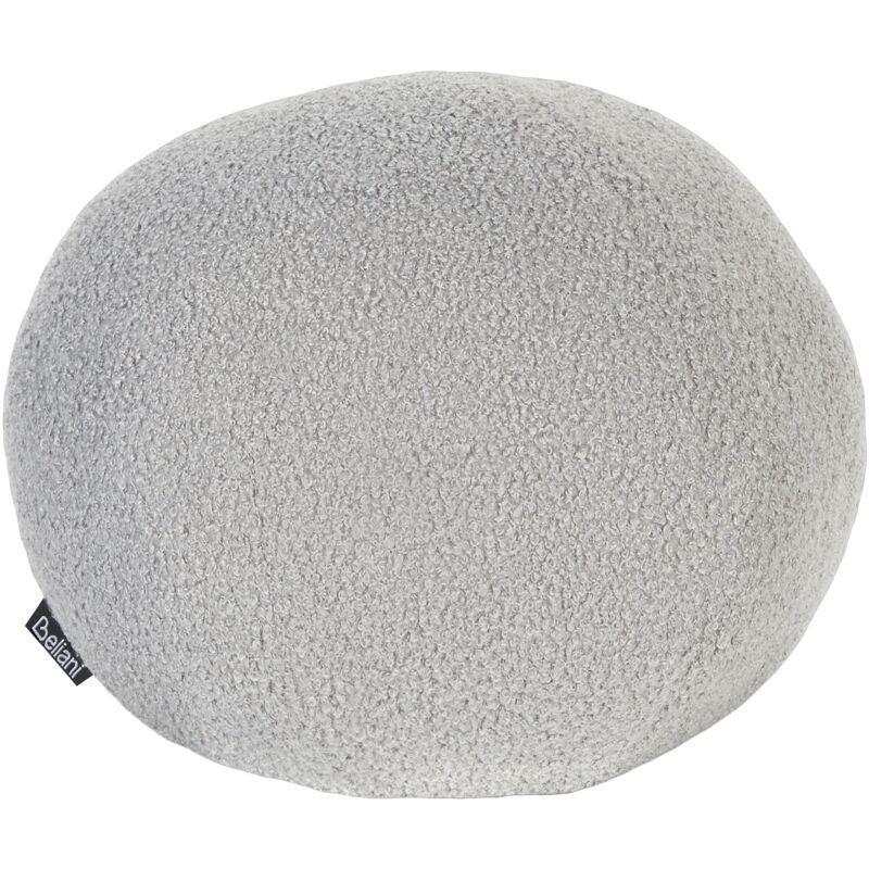 foto del prodotto cuscino decorativo tondo in tessuto boucl grigio 30 x 30 cm salvia