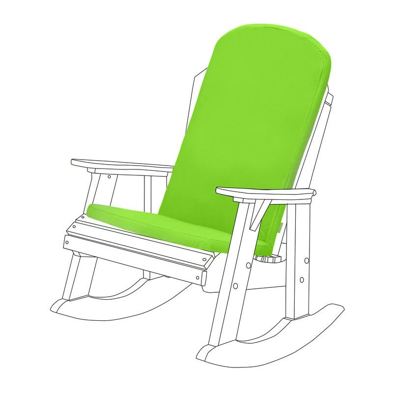 foto del prodotto cuscino del sedile per sedia da giardino, cuscino del sedile resistente all'acqua per sedia da giardino con schienale alto con lacci e rivestimento