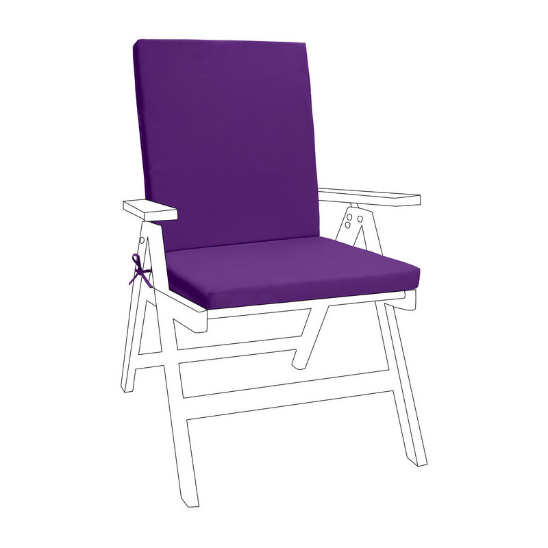 foto del prodotto cuscino del sedile per sedia da giardino, cuscino pieghevole per sedia da giardino con schienale alto con rivestimento con cerniera rimovibile