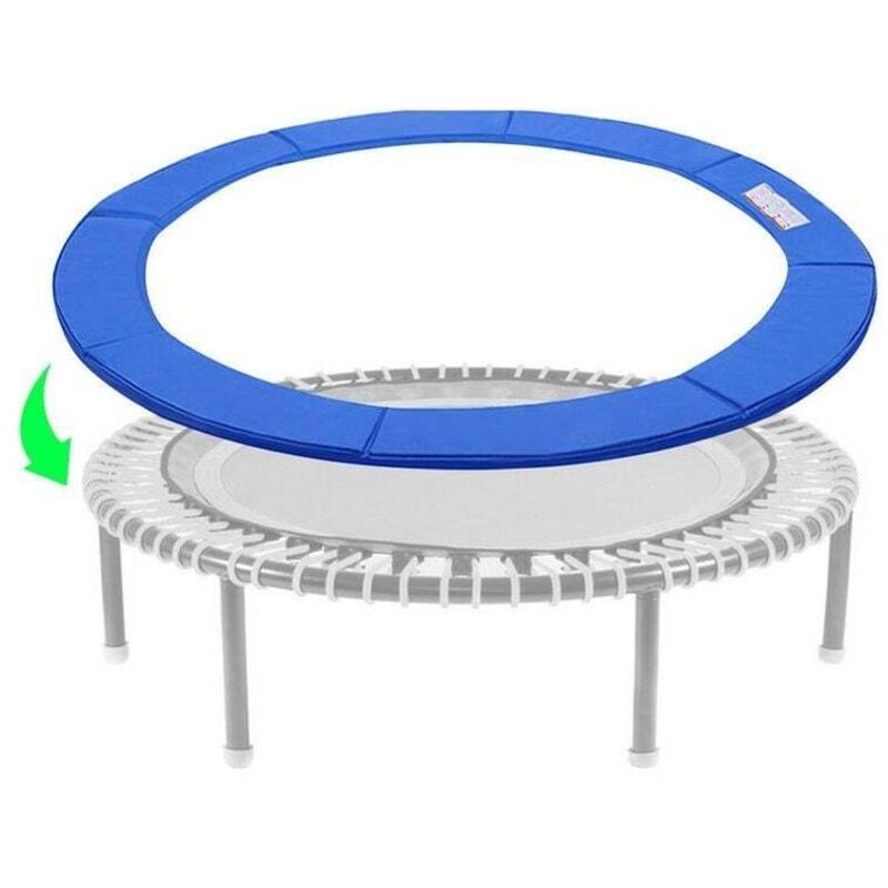 foto del prodotto cuscino di protezione a molla per trampolino da 305 cm blu