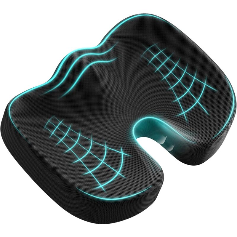 foto del prodotto cuscino ergonomico per sedia a rotelle per auto e ufficio in memory foam