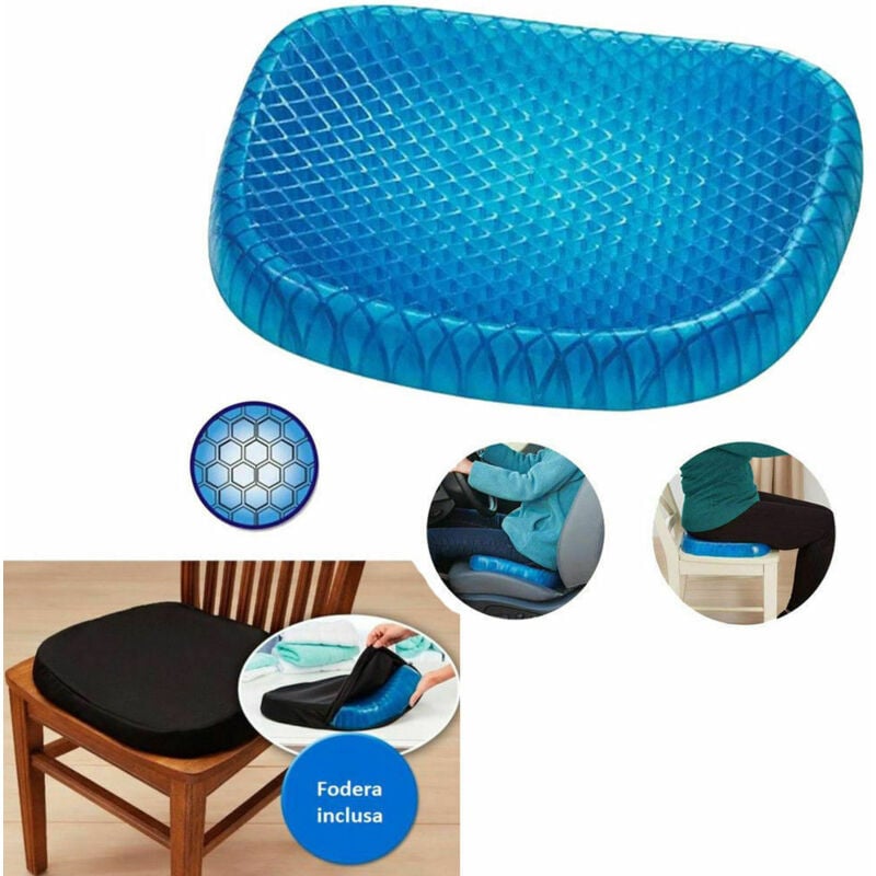 foto del prodotto cuscino gel sedia sedile nido d ape comfort sostegno seduta corretta flex uffici