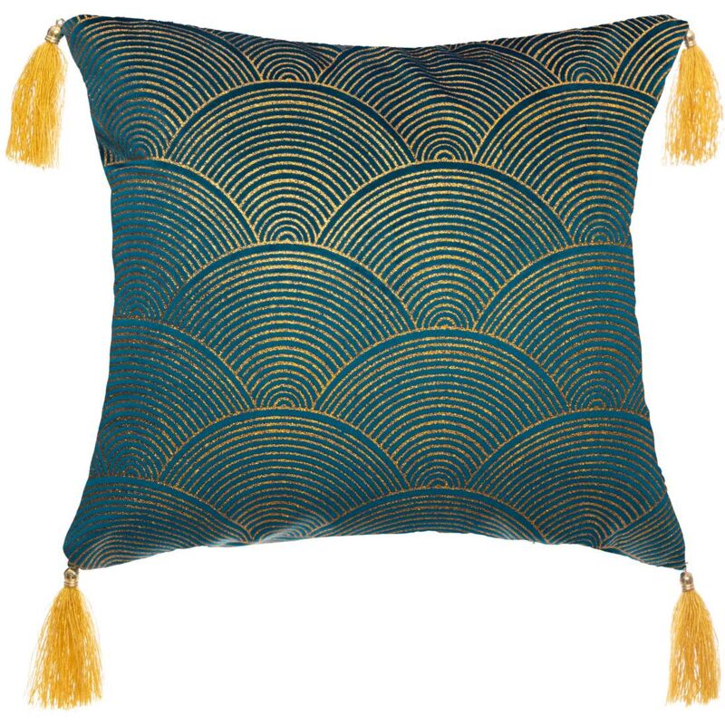 foto del prodotto cuscino glitter blu 40x40cm atmosphera cr ateur d int rieur
