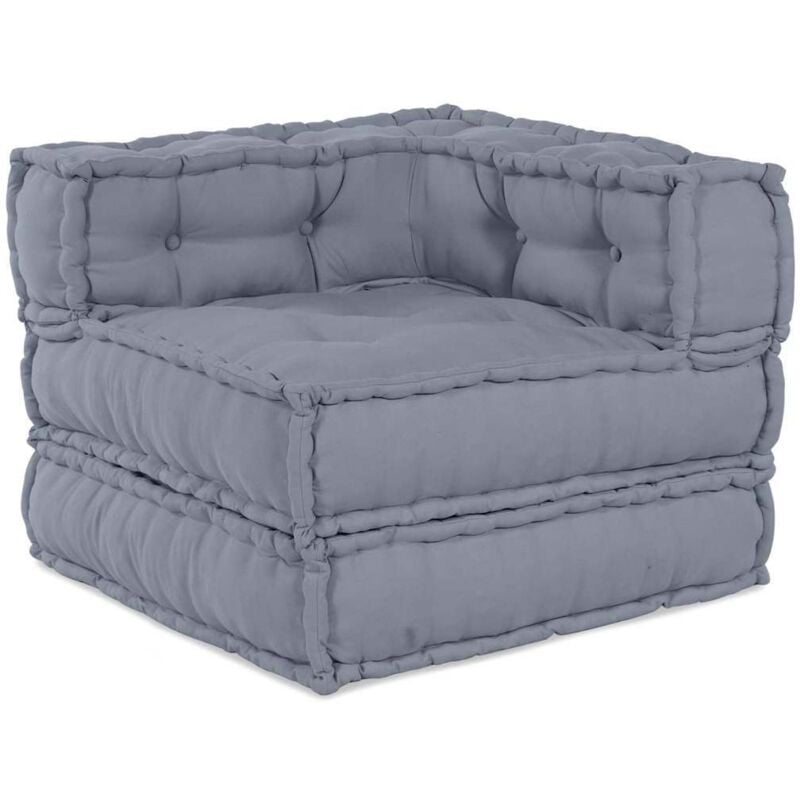 foto del prodotto cuscino grigio 70 x 70 x 54 cm poliestere vidaxl