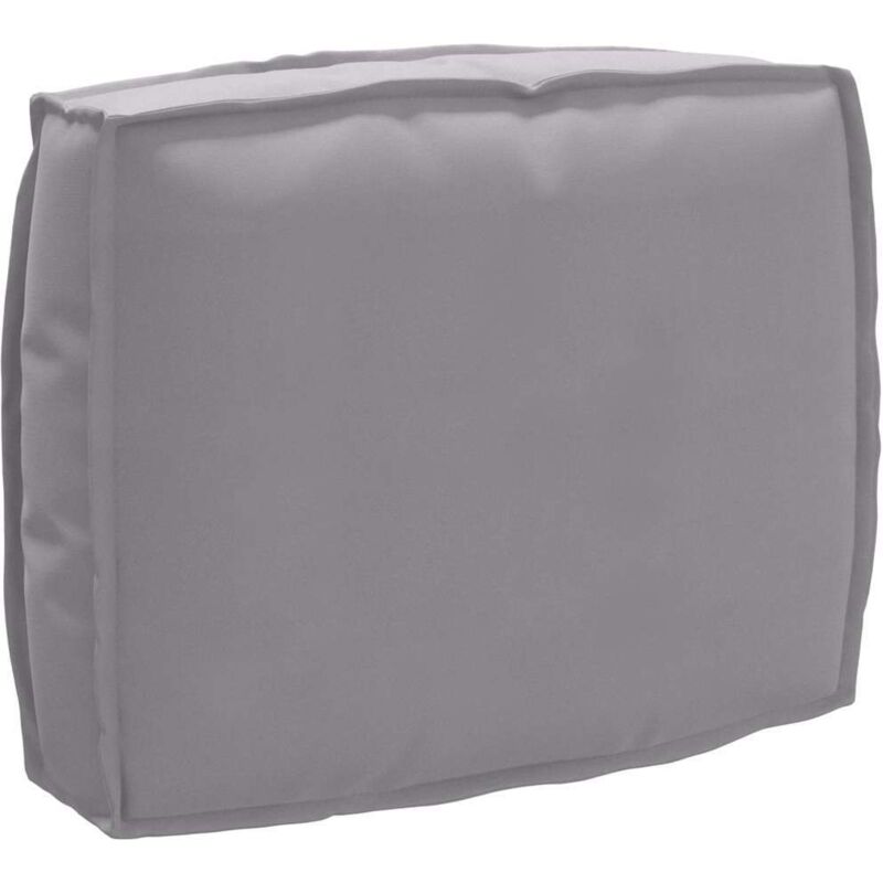 foto del prodotto cuscino grigio per pallet con schienale 50x40x12 cm in tessuto oxford vidaxl