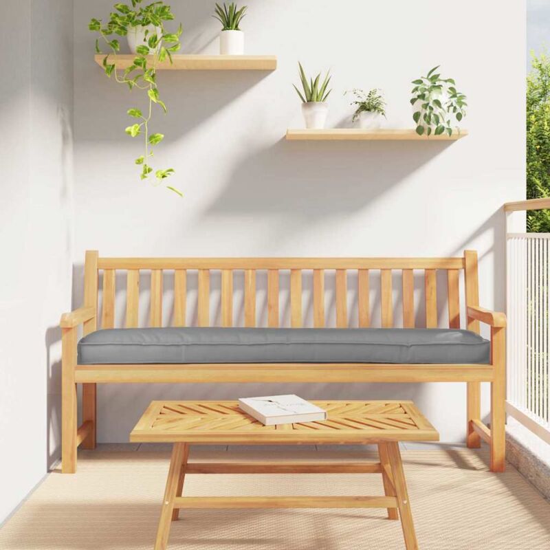 foto del prodotto cuscino grigio per panca 200x40x8 cm in tessuto oxford vidaxl