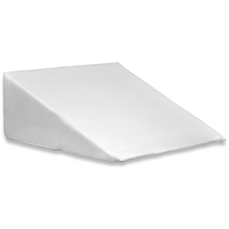 foto del prodotto cuscino guanciale letto modello cuneo anallergico sfoderabile, misuracuscino cuneocolorebianco