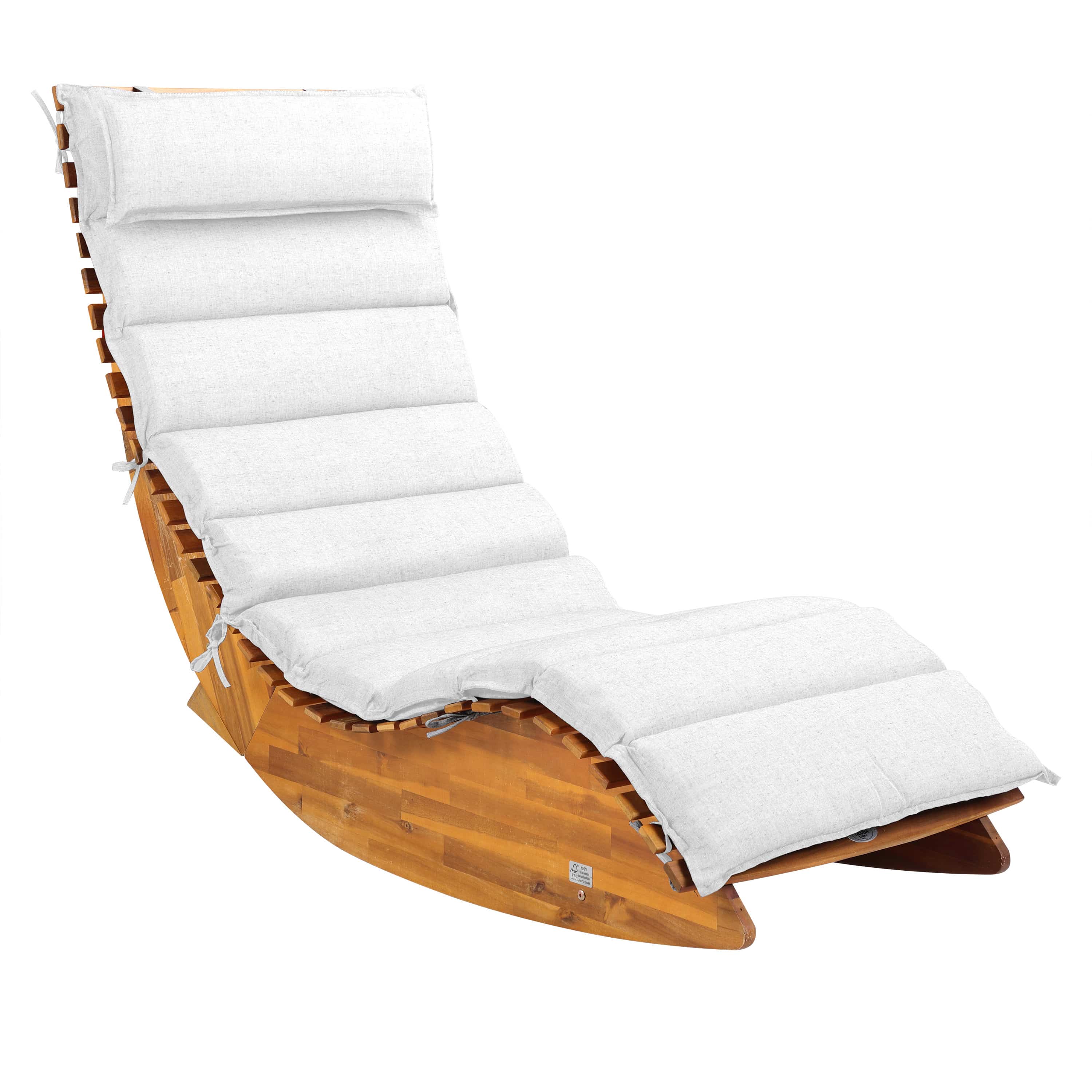 foto del prodotto cuscino imbottito per lettino da sauna beige 177x58x7cm