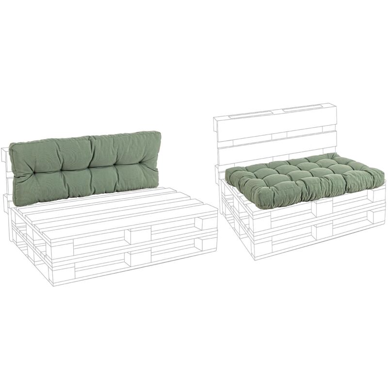 foto del prodotto cuscino imbottito per pedane in legno divani per pallet con bancali 120 cm antracite spalliera