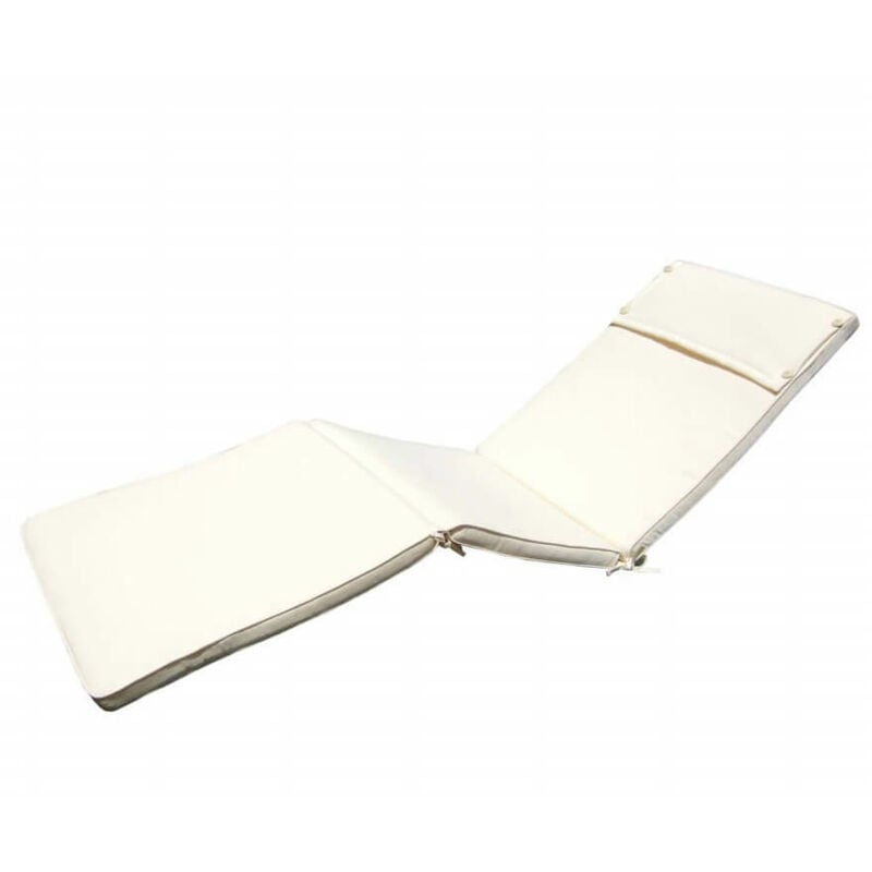foto del prodotto cuscino in poliestere sfoderabile e impermeabile 194,5x59 cm per lettino beige