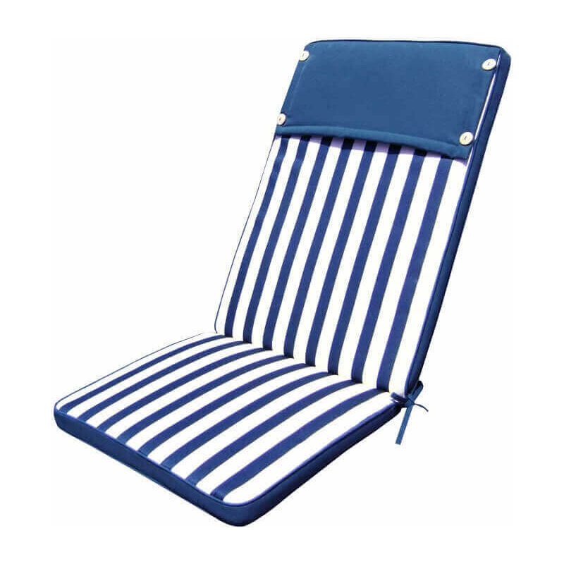 foto del prodotto cuscino in poliestere sfoderabile e impermeabile con schienale alto 113x49 cm blue