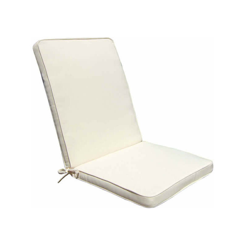 foto del prodotto cuscino in poliestere sfoderabile e impermeabile con schienale medio 90x40 cm per sedia beige