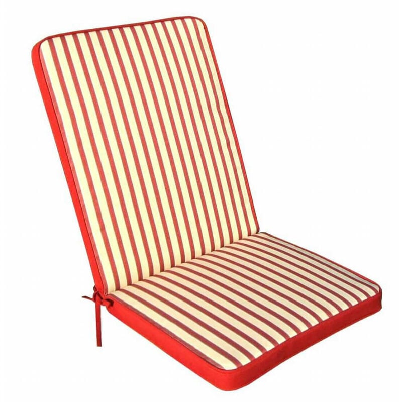 foto del prodotto cuscino in poliestere sfoderabile e impermeabile con schienale medio 90x40 cm per sedia red