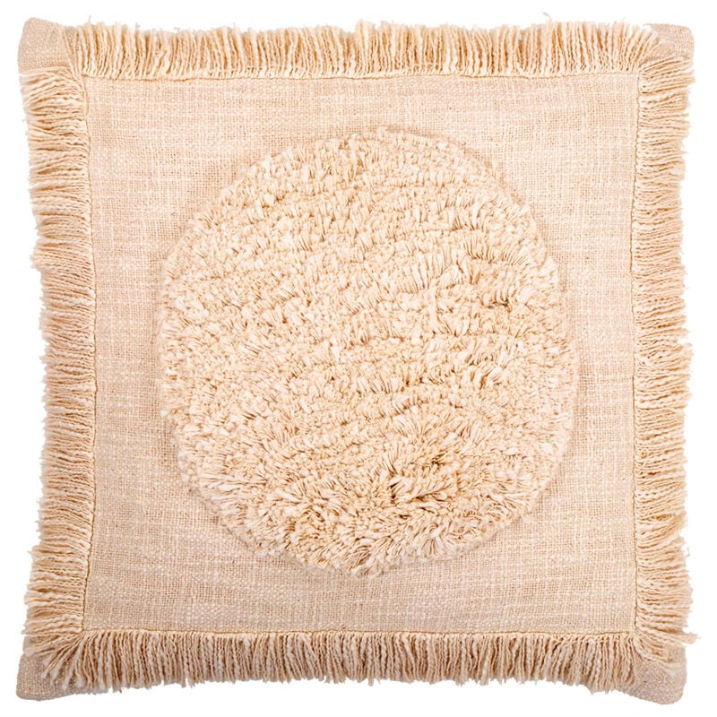 foto del prodotto cuscino in stile boho bali copertura e riempimento inclusi eva bianco