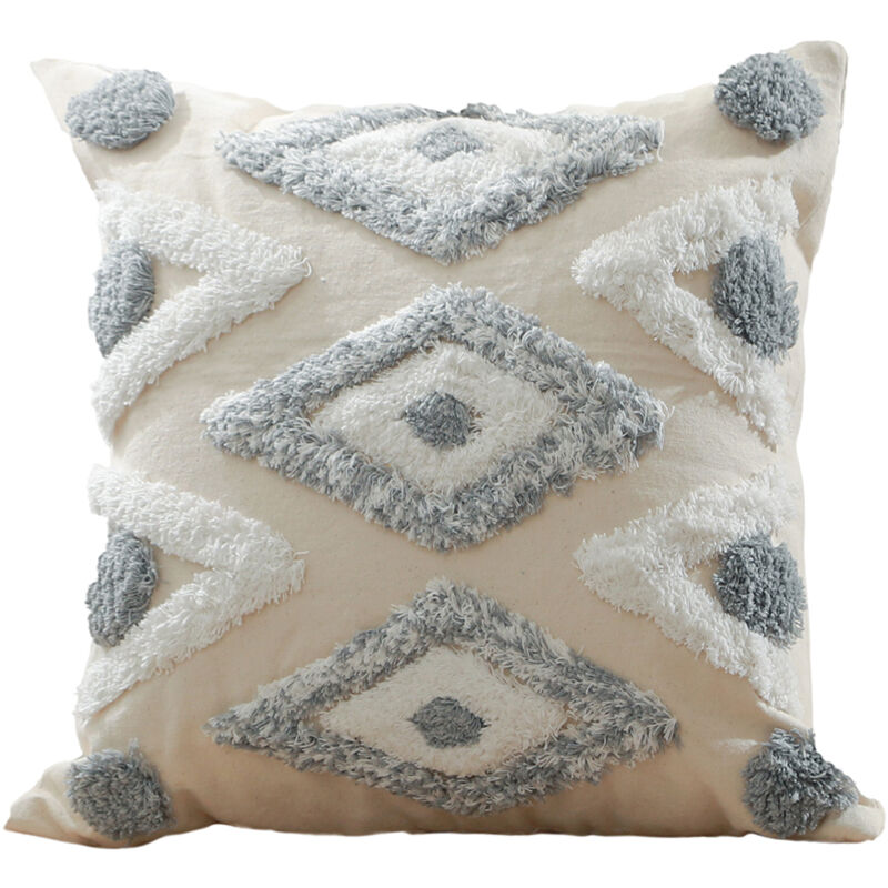 foto del prodotto cuscino in stile boho bali copertura e riempimento inclusi mawi grigio