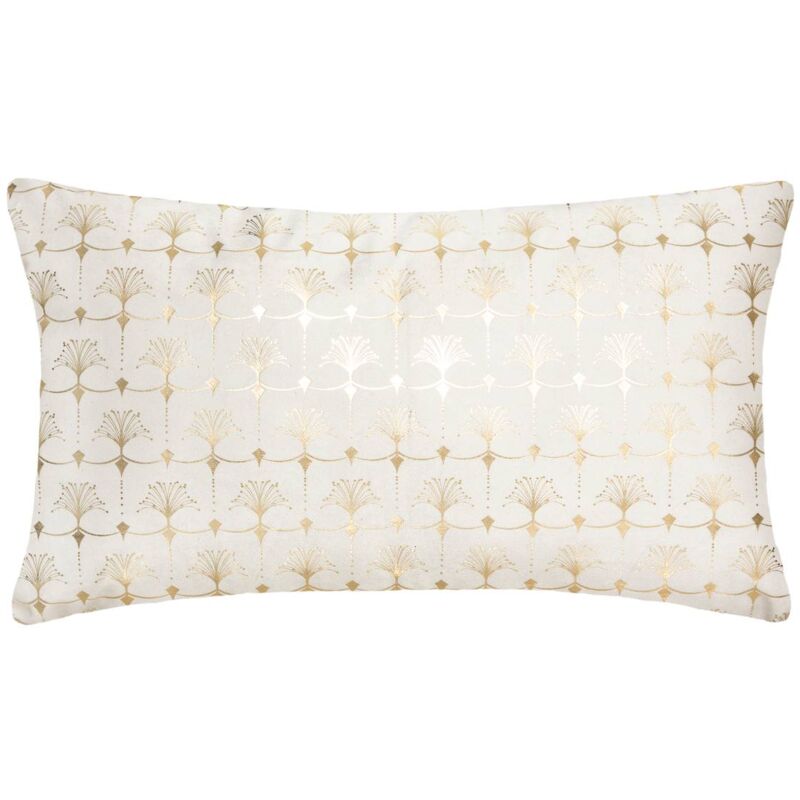 foto del prodotto cuscino in velluto bianco avorio tropique 30x50cm atmosphera cr ateur d int rieur