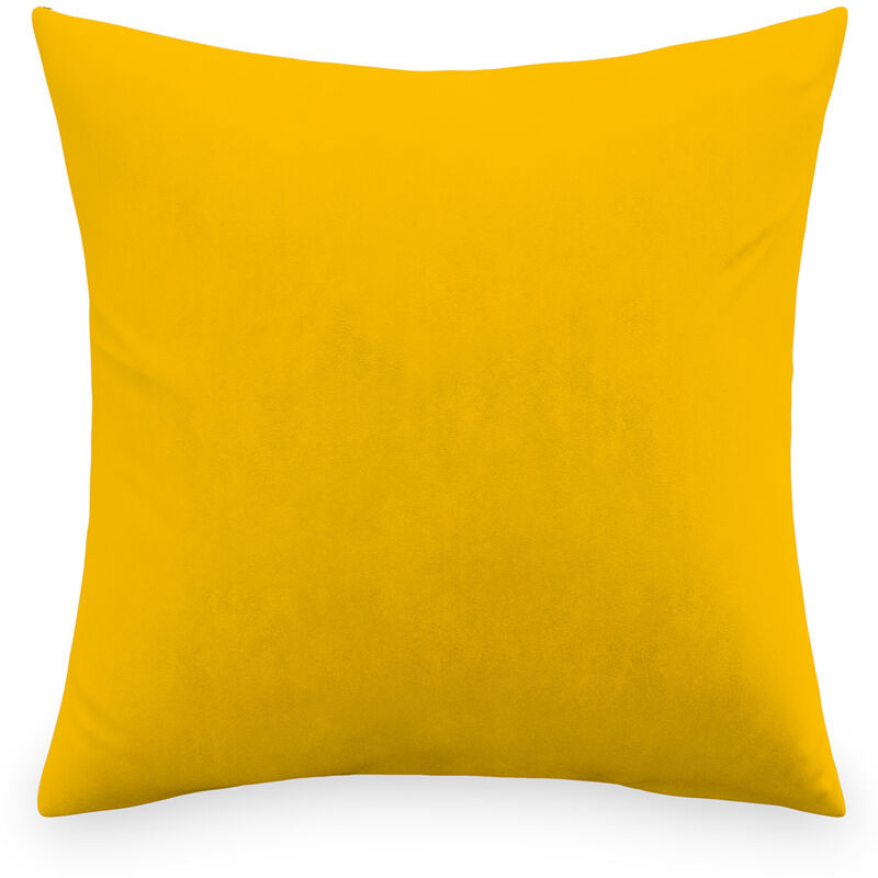 foto del prodotto cuscino in velluto copertura e imbottitura mesmal pastel yellow