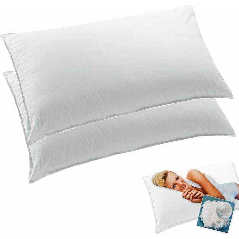 foto del prodotto cuscino letto guanciale federa microfibra morbido anallergico poggiatesta lavabile 2 pezzi