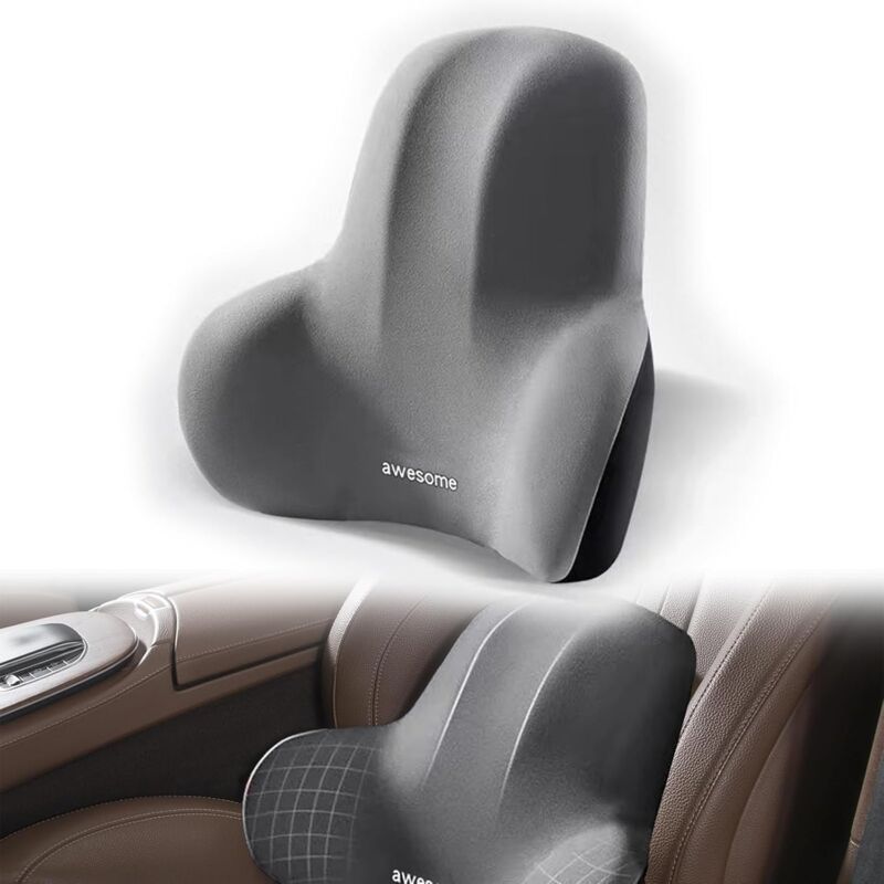 foto del prodotto cuscino lombare per auto, cuscino di supporto lombare, cuscino per la schiena in memory foam per auto, cuscino per auto, per sedia da ufficio sedia