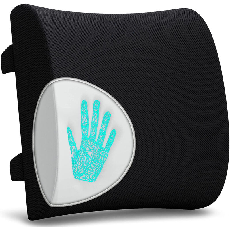 foto del prodotto cuscino lombare per auto, per casa, ufficio, auto, viaggio, comodo cuscino lombare per auto