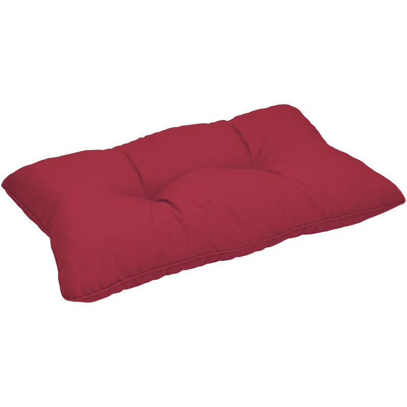 foto del prodotto cuscino lounge da esterno xluna comodo schienale rosso, 60x40x12 cm beautissu