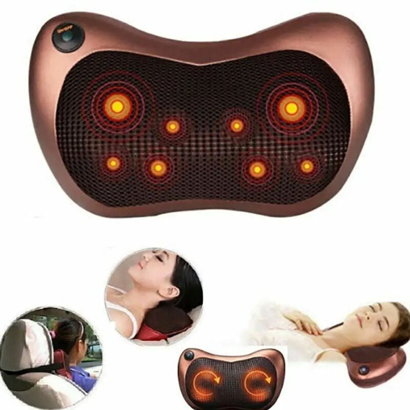 foto del prodotto cuscino massaggiatore casa auto cervicale massaggio benessere led shiatsu corpo