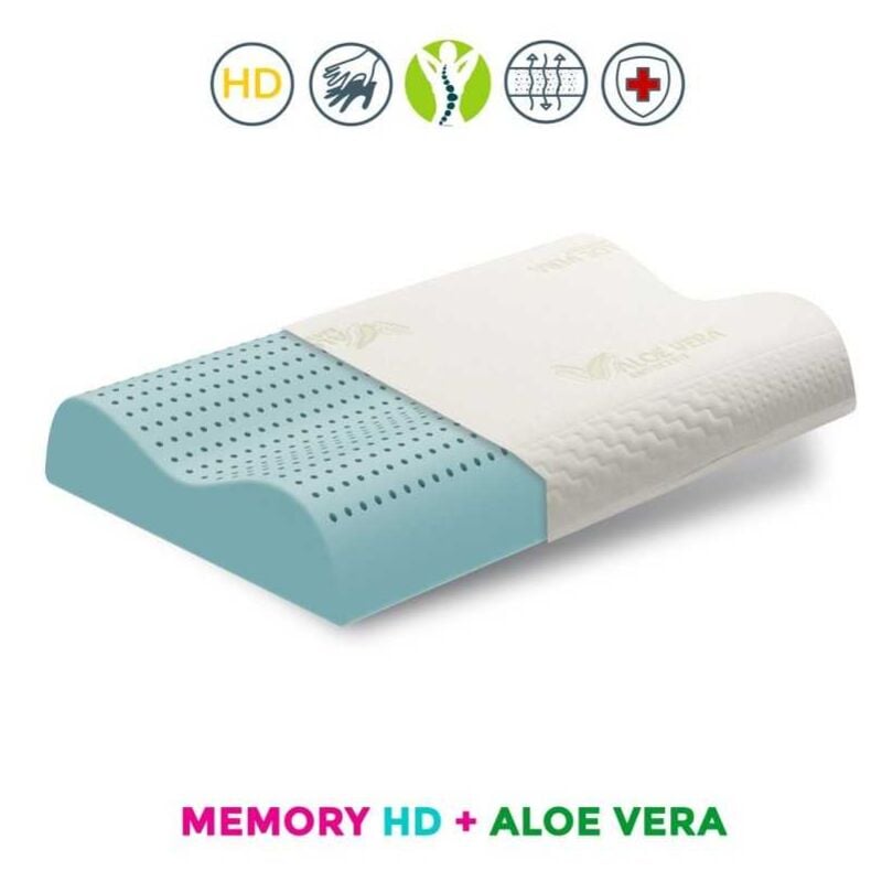 foto del prodotto cuscino memory hd ancora pi traspirante e anti acaro con tessuto sfoderabile cooler rinfrescante young h12 aloe bayscent
