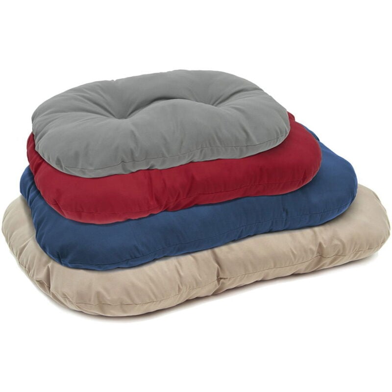 foto del prodotto cuscino morbido vellutato essential per cani e gatti 53x35 cm tortora
