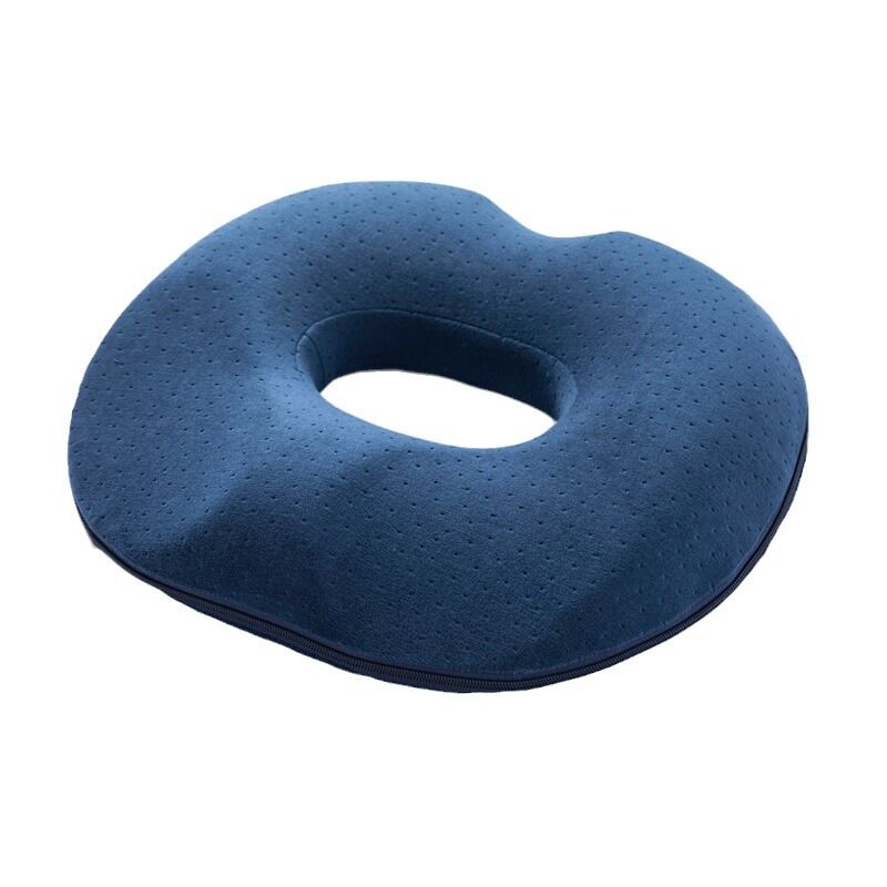 foto del prodotto cuscino ortopedico a forma di ciambella, in memory foam, per il sollievo dalle emorroidi e dal dolore al coccige postnatale, per sedia a rotelle,