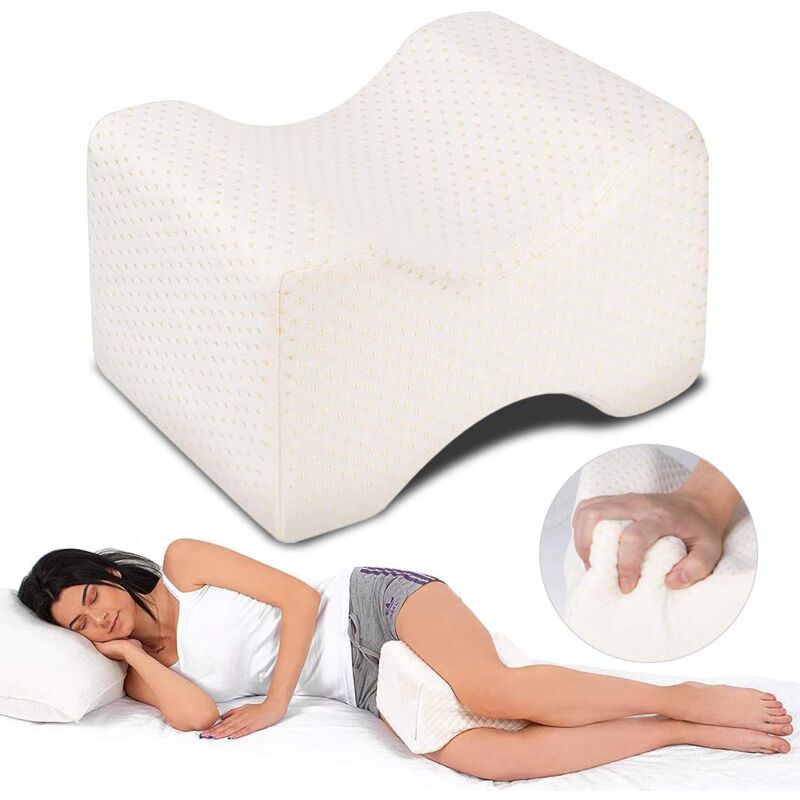 foto del prodotto cuscino ortopedico per ginocchia dioxide, cuscino ergonomico per gambe, fianchi, schiena, gambe e ginocchia, ideale per chi dorme di lato.