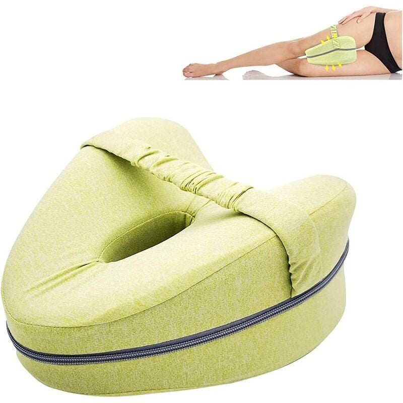 foto del prodotto cuscino ortopedico per ginocchia, sollievo dalla sciatica, cuscino in memory foam per ginocchia, allevia il dolore alla sciatica, alla schiena e