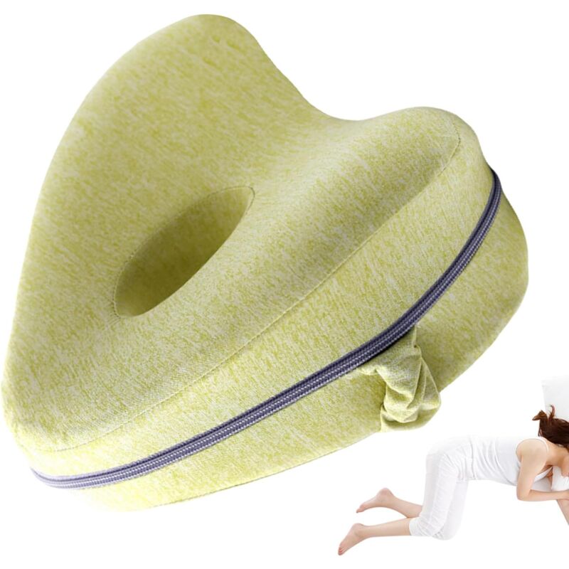 foto del prodotto cuscino ortopedico per le gambe cuscino per ginocchia per chi dorme su un fianco, fodere sfoderabili, cuscino ergonomico per dormire in memory foam.
