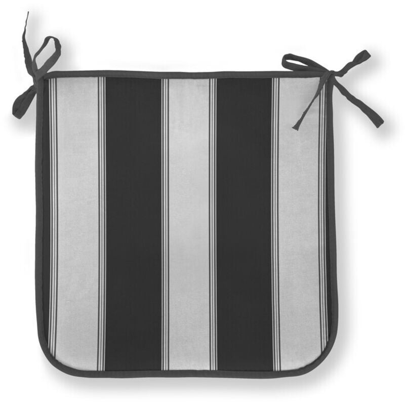 foto del prodotto cuscino panarea cm.39x39x2 rigato antracite