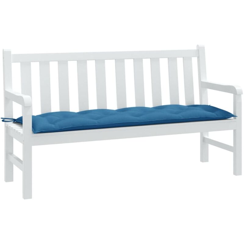 foto del prodotto cuscino panca da giardino blu m lange 150x50x7 cm in tessuto vidaxl