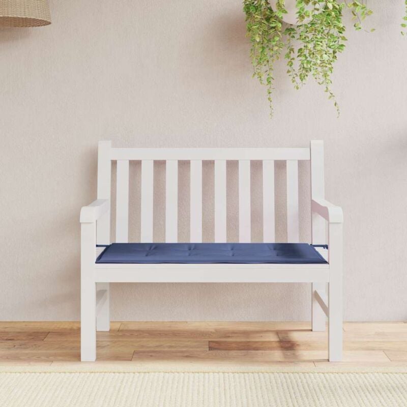 foto del prodotto cuscino panca da giardino blu marino 100x50x4 cm tessuto oxford vidaxl