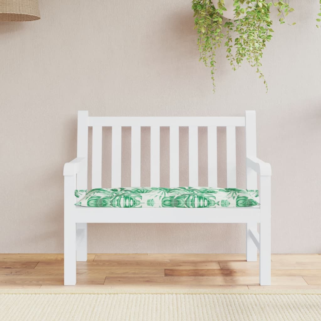 foto del prodotto cuscino panca giardino a foglie 110x50x7 cm in tessuto oxfordcod mxl 115602