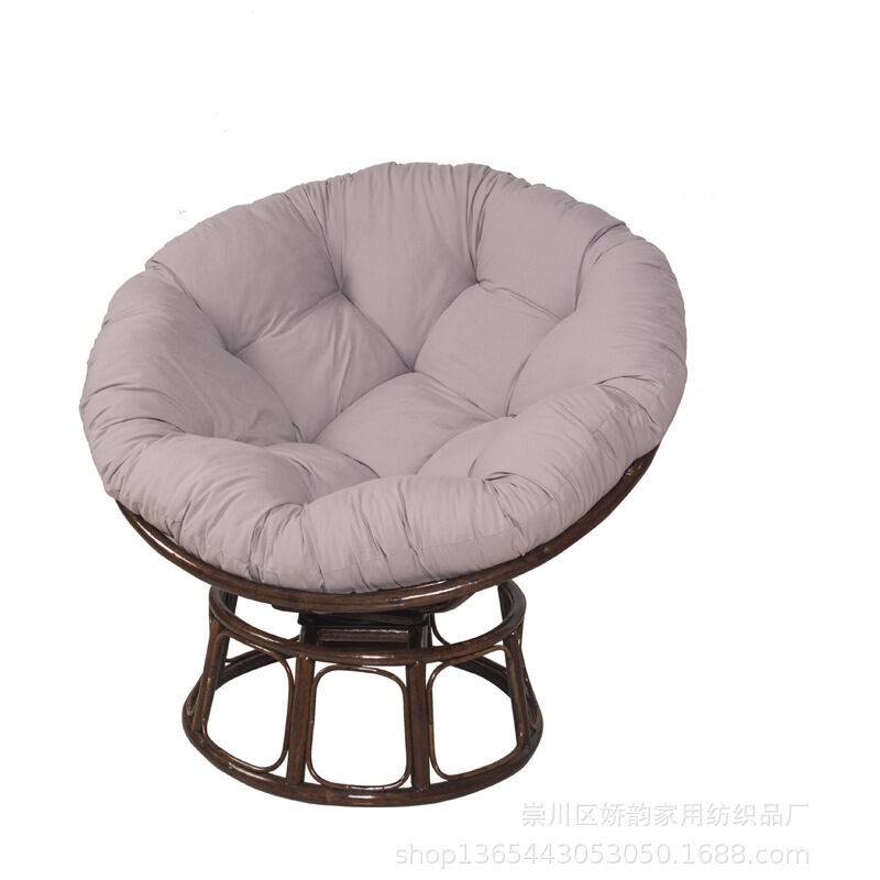 foto del prodotto cuscino papasan rotondo, cuscino per sedia imbottito arrotondato, cuscino per pavimento spesso, colore unito, comodo, cuscino da giardino, cuscino