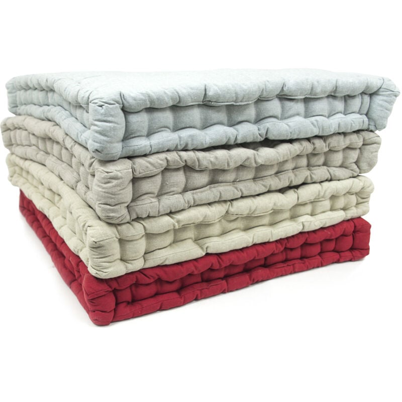 foto del prodotto cuscino pavimento in cotone tinta unita ideale per divani pallet bancale 60x60, misura60x60coloregrigio